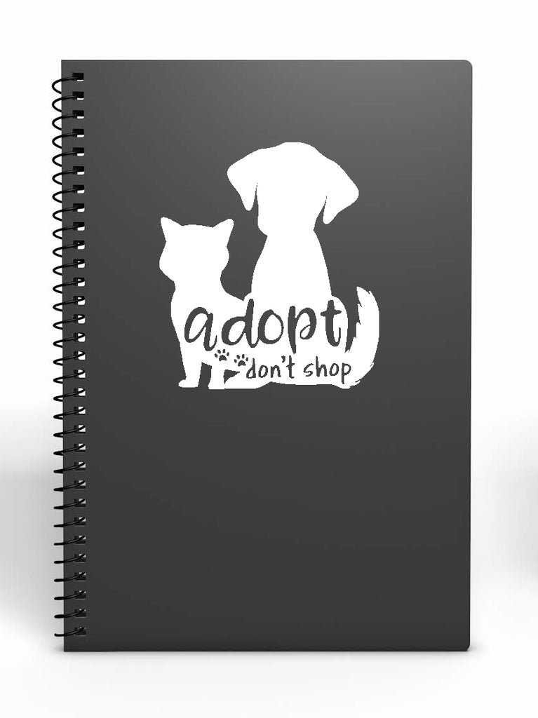 Adopt Don't Shop | 5.2" x 5.9" Vinyl Sticker | Peel and Stick Inspirational Motivational Quotes Stickers Gift | Decal for Animals Rescue Lovers