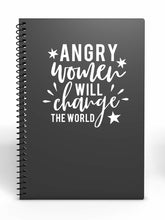Load image into Gallery viewer, Angry Women Will Change The World | 5" x 2.5" Vinyl Sticker | Peel and Stick Inspirational Motivational Quotes Stickers Gift | Decal for Inspiration/Motivation Lovers