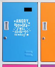 Load image into Gallery viewer, Angry Women Will Change The World | 5" x 2.5" Vinyl Sticker | Peel and Stick Inspirational Motivational Quotes Stickers Gift | Decal for Inspiration/Motivation Lovers