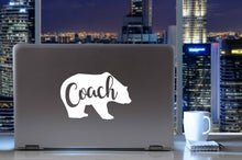 Load image into Gallery viewer, Coach Bear | 5.2&quot; x 3.4&quot; Vinyl Sticker | Peel and Stick Inspirational Motivational Quotes Stickers Gift | Decal for Sports Lovers