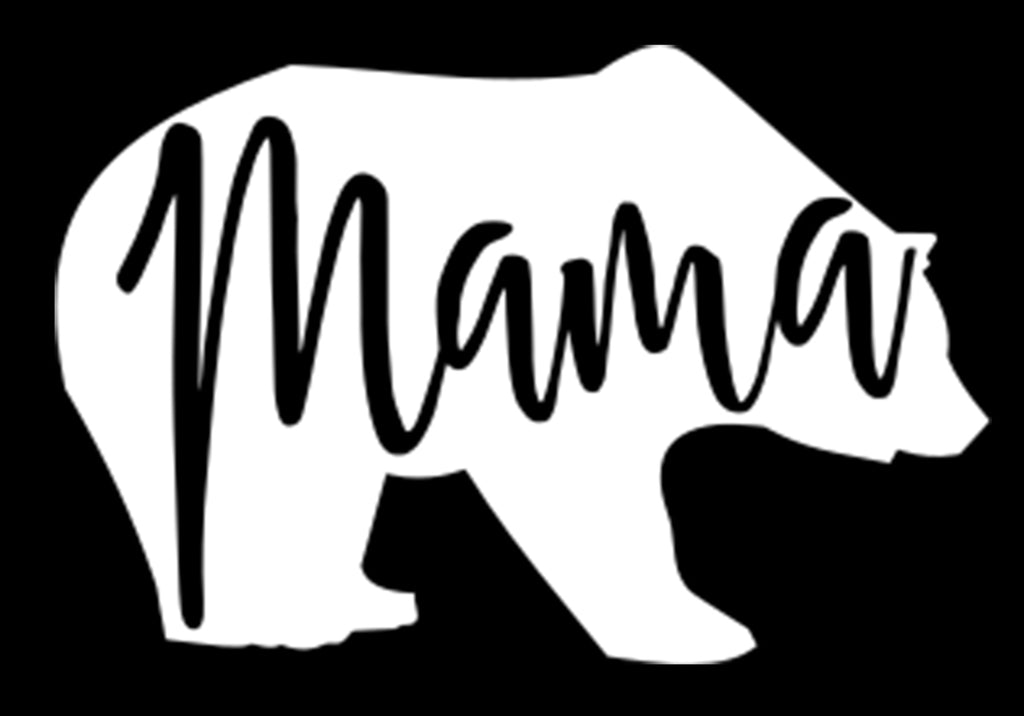Mama Bear | 5.2" x 3.4" Vinyl Sticker | Peel and Stick Inspirational Motivational Quotes Stickers Gift | Decal for Family Moms Lovers
