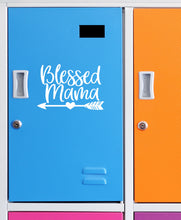 Load image into Gallery viewer, Blessed Mama | 5.2" x 3.5" Vinyl Sticker | Peel and Stick Inspirational Motivational Quotes Stickers Gift | Decal for Family Moms Lovers