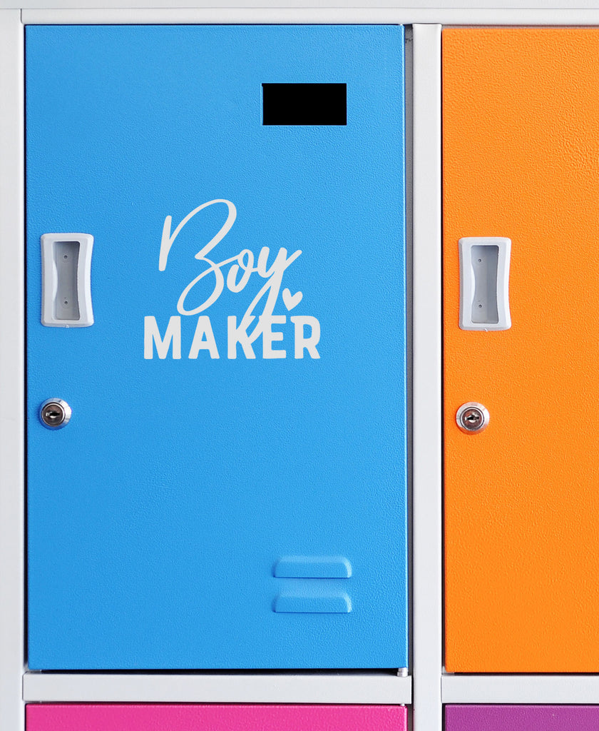 Boy Maker | 4" x 3.6" Vinyl Sticker | Peel and Stick Inspirational Motivational Quotes Stickers Gift | Decal for Family Parents Lovers