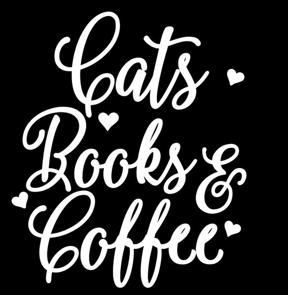 Cats books and coffee lovers , Cute cat design' Sticker