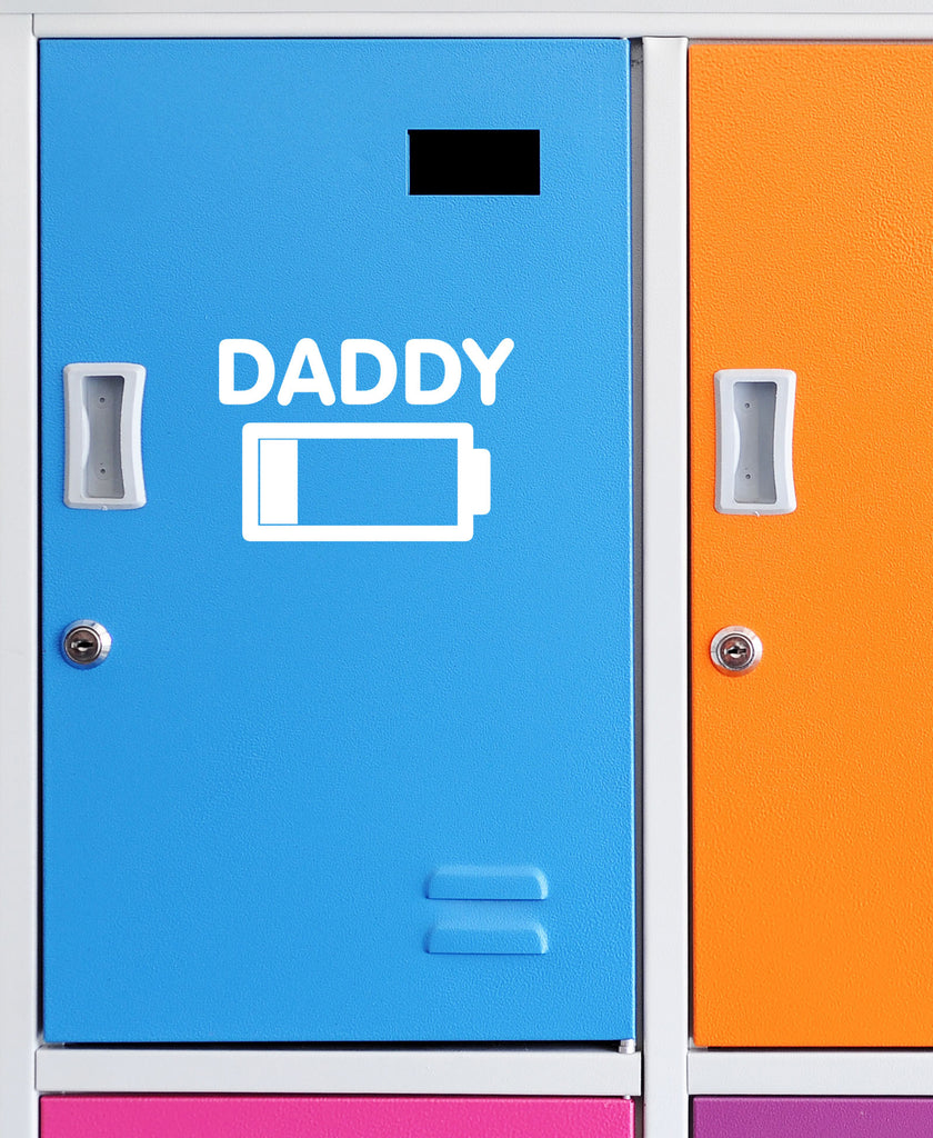 Daddy Battery | 5.2" x 3.6" Vinyl Sticker | Peel and Stick Inspirational Motivational Quotes Stickers Gift | Decal for Family Dads Lovers