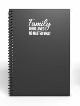 Load image into Gallery viewer, Family Being Loved No Matter What | 5.2" x 3.7" Vinyl Sticker | Peel and Stick Inspirational Motivational Quotes Stickers Gift | Decal for Family General Lovers