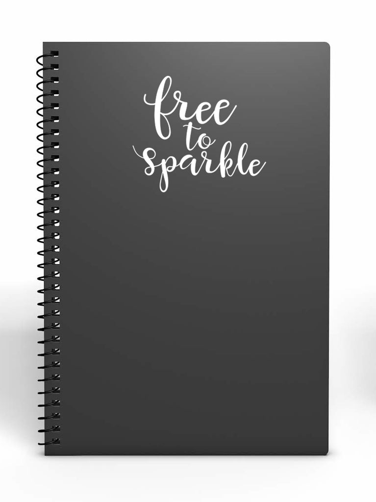 Free to Sparkle | 5.2" x 4.4" Vinyl Sticker | Peel and Stick Inspirational Motivational Quotes Stickers Gift | Decal for Inspiration/Motivation Lovers