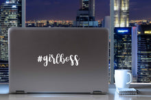Load image into Gallery viewer, #girlboss | 8" x 2.3" Vinyl Sticker | Peel and Stick Inspirational Motivational Quotes Stickers Gift | Decal for Inspiration/Motivation Lovers