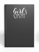 Load image into Gallery viewer, Girl You Got This | 5.2" x 4.2" Vinyl Sticker | Peel and Stick Inspirational Motivational Quotes Stickers Gift | Decal for Inspiration/Motivation Lovers