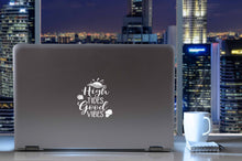 Load image into Gallery viewer, High Tides Good Vibes | 5.2" x 4.7" Vinyl Sticker | Peel and Stick Inspirational Motivational Quotes Stickers Gift | Decal for Outdoors/Nature Water Lovers