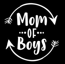 Load image into Gallery viewer, Mom of Boys | 5.2" x 4.9" Vinyl Sticker | Peel and Stick Inspirational Motivational Quotes Stickers Gift | Decal for Family Moms Lovers
