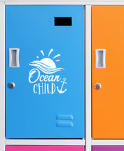 Load image into Gallery viewer, Ocean Child | 5.2" x 4.4" Vinyl Sticker | Peel and Stick Inspirational Motivational Quotes Stickers Gift | Decal for Outdoors/Nature Water Lovers