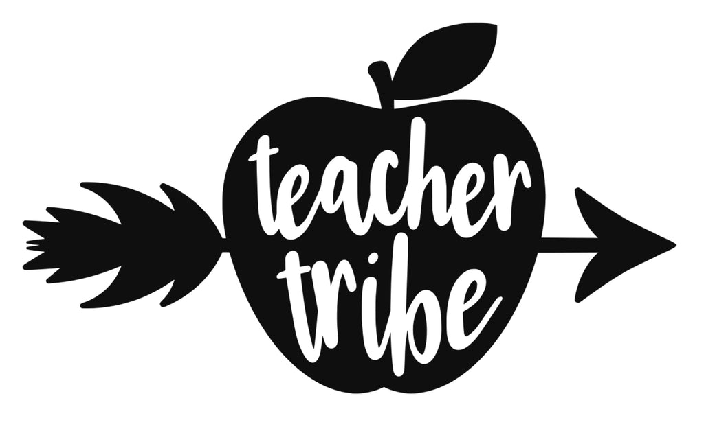 Teacher Tribe | 6" x 3.4" Vinyl Sticker | Peel and Stick Inspirational Motivational Quotes Stickers Gift | Decal for Occupations Teaching Lovers