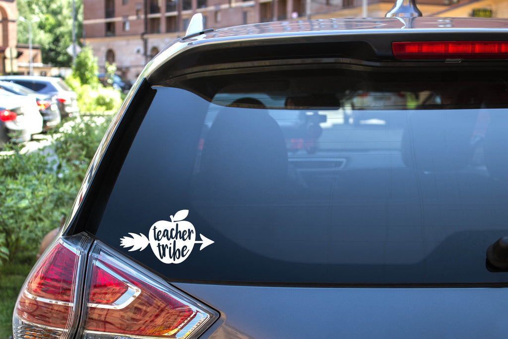 Teacher Tribe | 6" x 3.4" Vinyl Sticker | Peel and Stick Inspirational Motivational Quotes Stickers Gift | Decal for Occupations Teaching Lovers