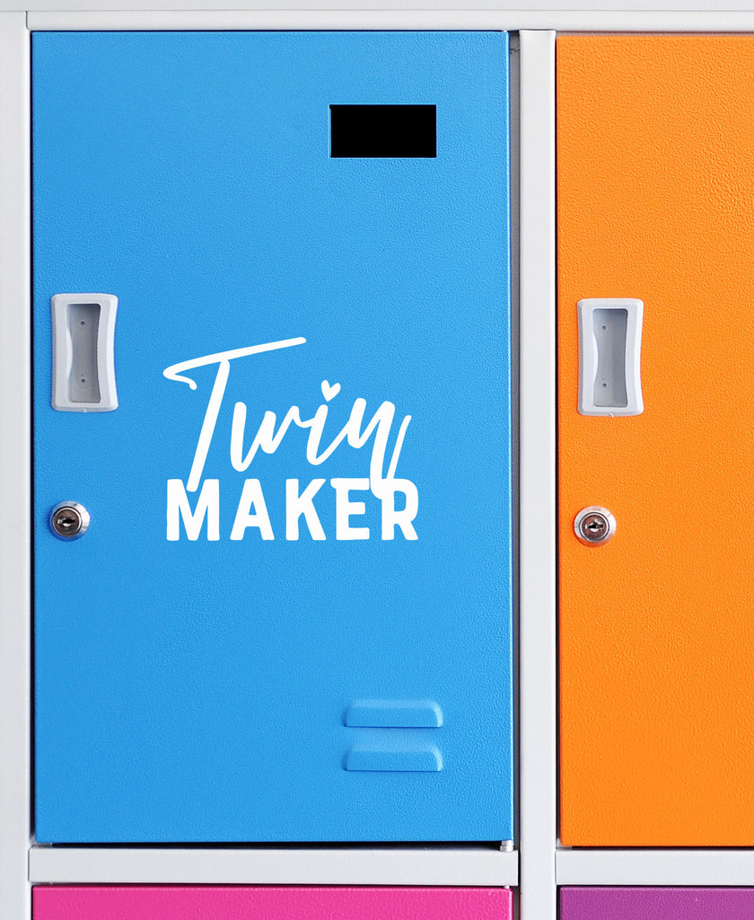 Twin Maker | 4.2" x 4.2" Vinyl Sticker | Peel and Stick Inspirational Motivational Quotes Stickers Gift | Decal for Family Parents Lovers