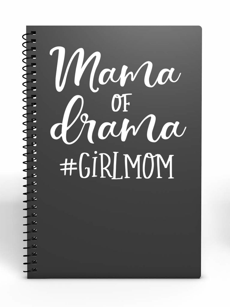 Mama of Drama #GirlMom | 4.5" x 4.4" Vinyl Sticker | Peel and Stick Inspirational Motivational Quotes Stickers Gift | Decal for Family Moms Lovers