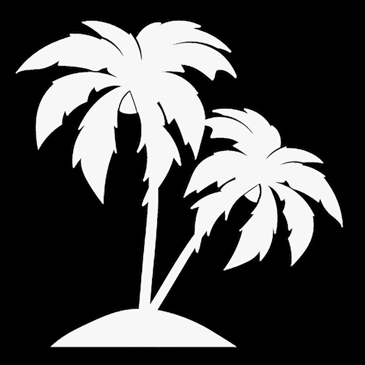 Palm Trees, 5.2 x 5.2 Vinyl Sticker