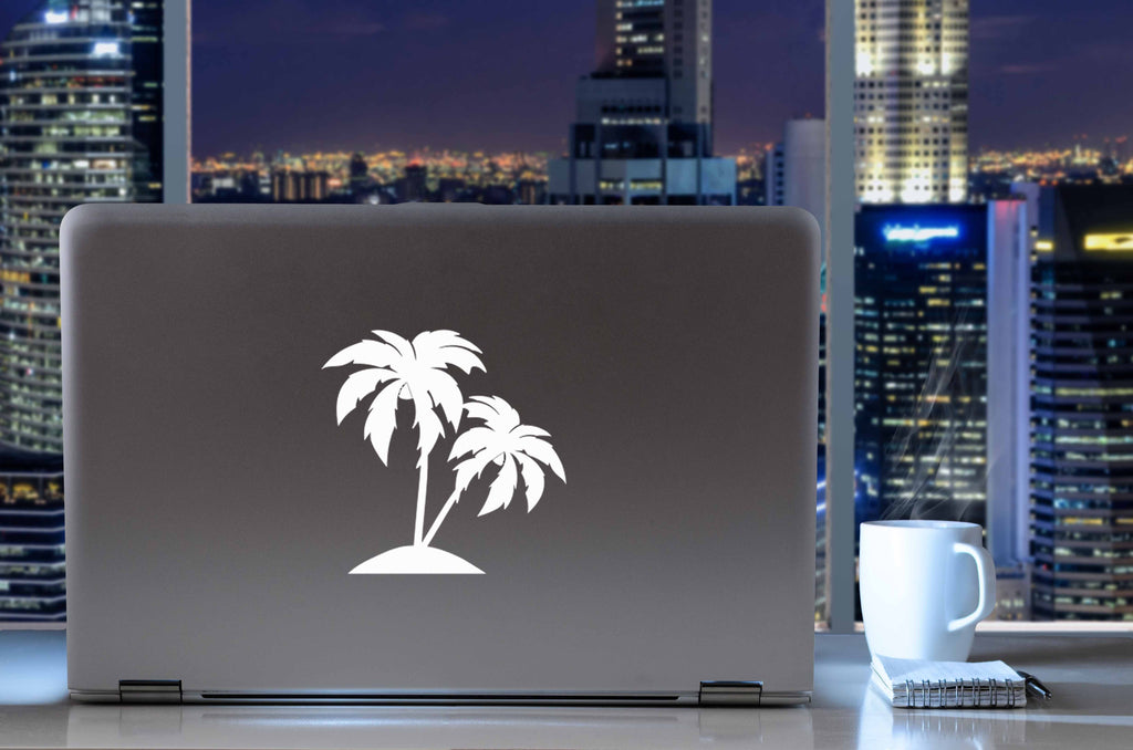 Palm Trees | 5.2" x 5.2" Vinyl Sticker | Peel and Stick Inspirational Motivational Quotes Stickers Gift | Decal for Outdoors/Nature Lovers