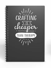 Load image into Gallery viewer, Crafting is Cheaper Than Therapy | 4.3&quot; x 3.7&quot; Vinyl Sticker | Peel and Stick Inspirational Motivational Quotes Stickers Gift | Decal for Hobbies Crafting Lovers