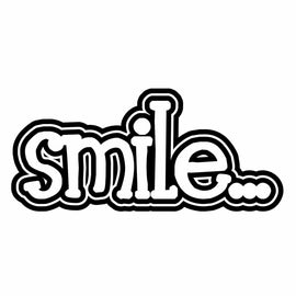 Vinyl Decal Sticker for Computer Wall Car Mac MacBook and More - Smile - 7 x 3.2 inches