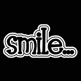 Vinyl Decal Sticker for Computer Wall Car Mac MacBook and More - Smile - 7 x 3.2 inches