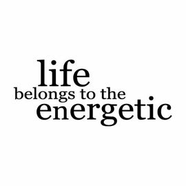 Vinyl Decal Sticker for Computer Wall Car Mac Macbook and More - Liefe Belongs to the Energetic