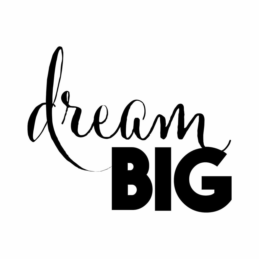 Vinyl Decal Sticker for Computer Wall Car Mac MacBook and More - Dream Big - 5.2 x 4.25 inches