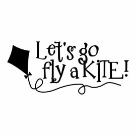 Vinyl Decal Sticker for Computer Wall Car Mac Macbook and More - Let's Go Fly a Kite