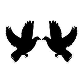 Vinyl Decal Sticker for Computer Wall Car Mac MacBook and More Birds Wedding Love Dove Decal - Size 5.2 x 3 inches