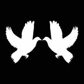 Vinyl Decal Sticker for Computer Wall Car Mac MacBook and More Birds Wedding Love Dove Decal - Size 5.2 x 3 inches