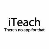 Vinyl Decal Sticker for Computer Wall Car Mac MacBook and More Humorous Teaching Decal for Teachers - Quote: Iteach - There's No App for That - Size 8