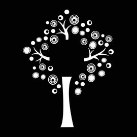 Vinyl Decal Sticker for Computer Wall Car Mac Macbook and More - Art Deco Tree