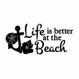 Vinyl Decal Sticker for Computer Wall Car Mac MacBook and More - Life is Better at The Beach
