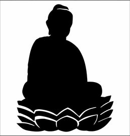 Vinyl Decal Sticker for Computer Wall Car Mac MacBook and More Spiritual Sticker Buddah Decal - Size 5.2 x 6.8 inches