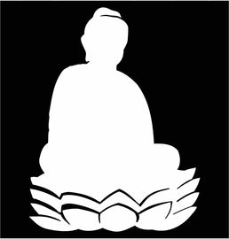 Vinyl Decal Sticker for Computer Wall Car Mac MacBook and More Spiritual Sticker Buddah Decal - Size 5.2 x 6.8 inches