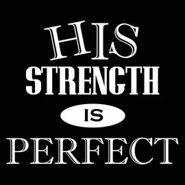 Vinyl Decal Sticker for Computer Wall Car Mac MacBook and More His Strength is Perfect - 5.2 x 4.3 inches