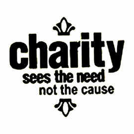 Vinyl Decal Sticker for Computer Wall Car Mac MacBook and More - Charity Sees The Need Not The Cause - 5.2 x 4.5 inches
