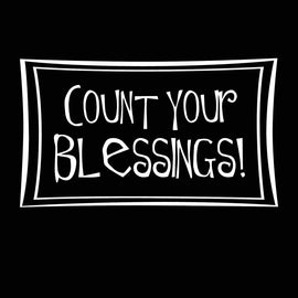 Vinyl Decal Sticker for Computer Wall Car Mac MacBook and More - Count Your Blessings - 5.2 x 3 inches