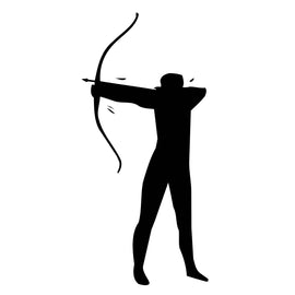 Vinyl Decal Sticker for Computer Wall Car Mac MacBook and More Archer Decal Archery - Size 3.7 x 8 inches