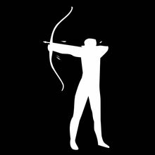 Load image into Gallery viewer, Vinyl Decal Sticker for Computer Wall Car Mac MacBook and More Archer Decal Archery - Size 3.7 x 8 inches