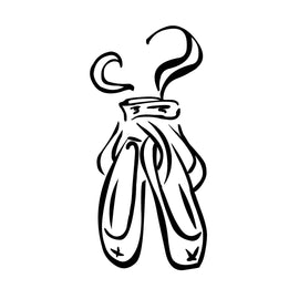 Vinyl Decal Sticker for Computer Wall Car Mac Macbook and More - Ballet Shoes Dancing Decal