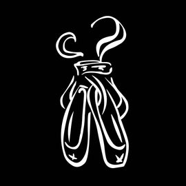Vinyl Decal Sticker for Computer Wall Car Mac Macbook and More - Ballet Shoes Dancing Decal
