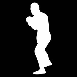 Vinyl Decal Sticker for Computer Wall Car Mac MacBook and More Boxer Sticker Boxing Decal - Size 7 x 2.5 inches