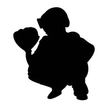 Load image into Gallery viewer, Vinyl Decal Sticker for Computer Wall Car Mac MacBook and More Sports Sticker Baseball Catcher Decal Size 5.2 x 6 inches