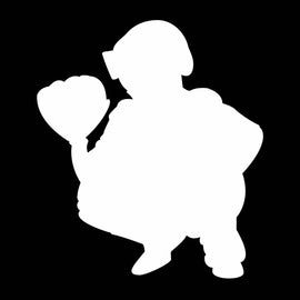 Vinyl Decal Sticker for Computer Wall Car Mac MacBook and More Sports Sticker Baseball Catcher Decal Size 5.2 x 6 inches