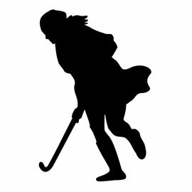 Vinyl Decal Sticker for Computer Wall Car Mac MacBook and More Sports Sticker Field Hockey Decal - Size 7 x 4.5 inches
