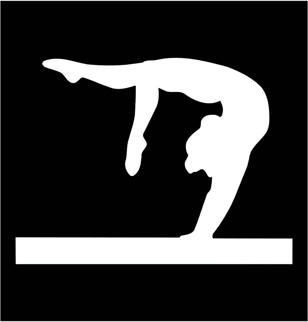Vinyl Decal Sticker for Computer Wall Car Mac MacBook and More Sports Sticker Gymnast Decal Gymnastics - Size 5.2 x 4 inches