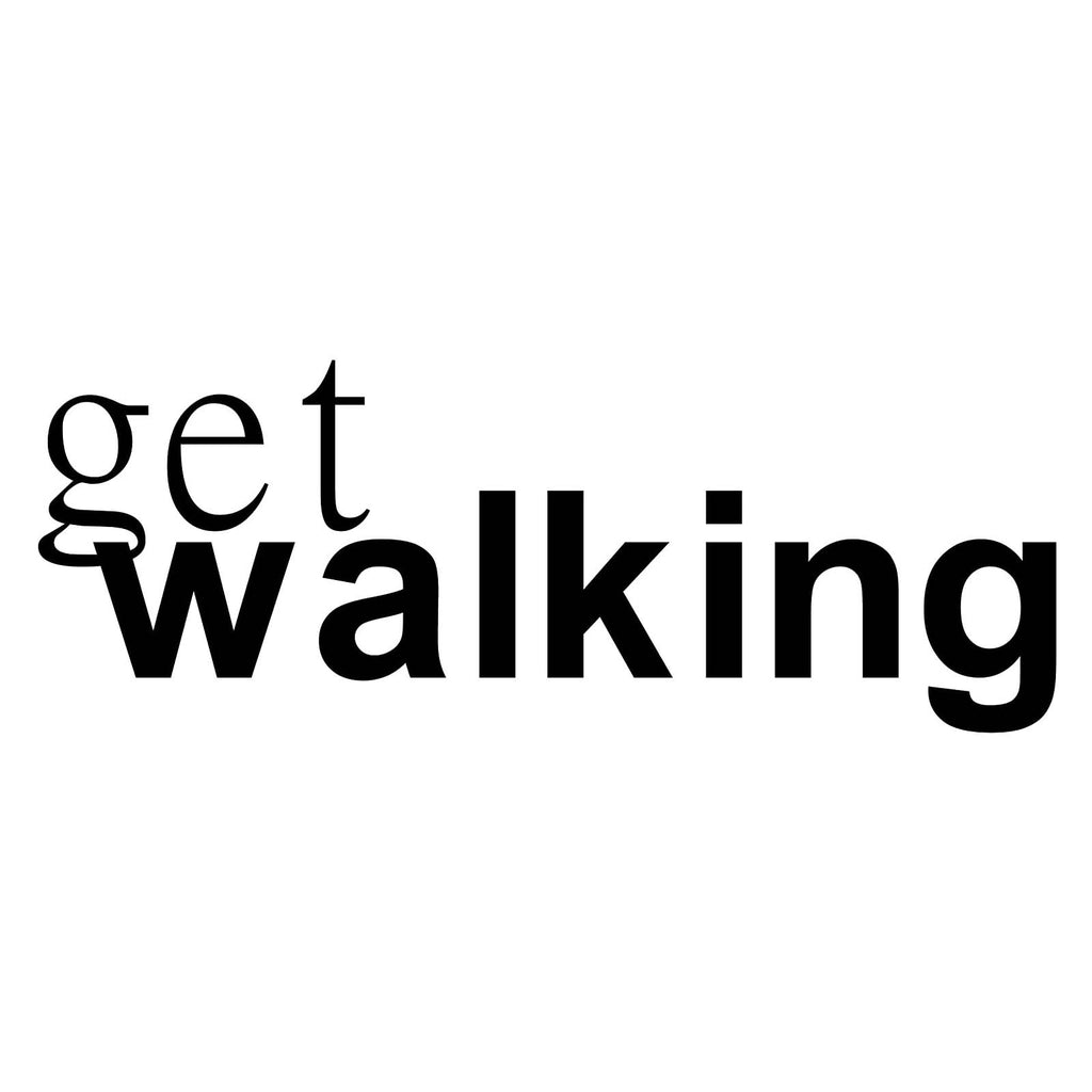 Vinyl Decal Sticker for Computer Wall Car Mac MacBook and More - Get Walking - 8 x 2.9 inches