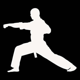Vinyl Decal Sticker for Computer Wall Car Mac MacBook and More Sports Sticker - Karate Decal - Size 5.2 x 6 inches