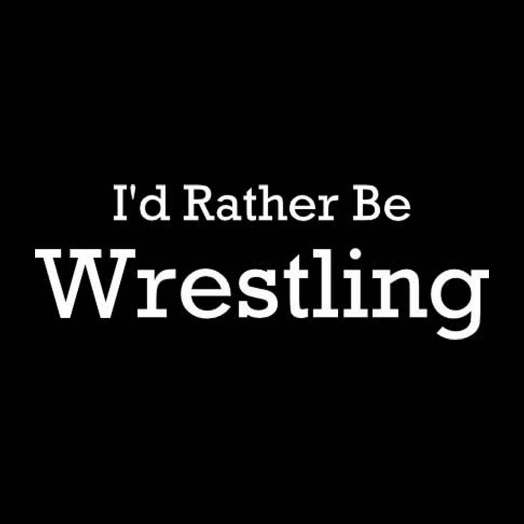Vinyl Decal Sticker for Computer Wall Car Mac Macbook and More - I'd Rather Be Wrestling